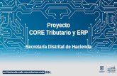 Proyecto CORE Tributario y ERP · • Fase 4: Preparación final ... Centro de Excelencia 1 Proyecto ERP Distrito Escenario 1 + Transición Base de datos. SDH ERP + CORE to ría C