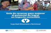 Guía de recursos para mejorar el potencial de lograr un ... · Guía de recursos para mejorar el potencial de lograr un impacto sostenible Seguridad Alimentaria y Nutricional TABLA