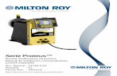 Serie Proteus™ - Milton Roy€¦ · Serie Proteus™ Bomba dosificadora electrónica, número pieza 54038-ESP. Incluye información específica sobre el uso, la configuración y
