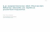 La experiencia del Huracán María desde la óptica ...cuadernosdecrisis.com/docs/2019/numero18vol1_2019_2...Sta Maria, & Teng-Calleja (2015) exploran la experiencia del trauma vicario