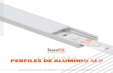CATÁLOGO PERFILES DE ALUMINIO ALP€¦ · Los perﬁles de aluminio StoreFix, son accesorios de decoración pensados para usarse con cinta LED embutidos en muros , pisos o usarlos
