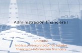 Administración financiera I - administradorjorgevelcas · Unidad 2 Análisis e interpretación de estados financieros-información financiera . Administración financiera I,unidad