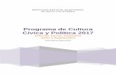 Programa de Cultura Cívica y Política 2017€¦ · “Formación Cívica y Política Desarrollo para la Democracia”, como se detalla a continuación: INSTITUTO ESTATAL ELECTORAL