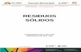 RESIDUOS SÓLIDOS - eloromexico.gob.mx€¦ · Manejo Integral de Residuos, suscribir los documentos relativos al ejercicio de sus atribuciones y aquellos que les correspondan por