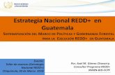 Estrategia Nacional REDD+ en Guatemala - marn.gob.gt · Estrategia Nacional REDD+ en Guatemala SISTEMATIZACIÓN DEL MARCO DE POLÍTICAS Y GOBERNANZA FORESTAL PARA LA EJECUCIÓN REDD+