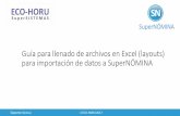 Guía para llenado de archivos en Excel (layouts) para ...eco-horu.com.mx/web/ARCHIVOS/SN2019/AYUDAS/SuperNomina_G… · • Catálogo de Puestos • Catalogo de Empleados • Repetitivos