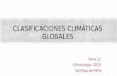 CLASIFICACIONES CLIMÁTICAS GLOBALESmeteo.fisica.edu.uy/Materias/climatologia/Teorico_2019/Tema11_20… · 1- Clasificaciones climáticas globales Tiempo Estado de la atmósfera con