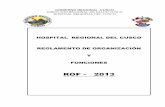 Reglamento de Organización y Funcionesdiresacusco.gob.pe/planeamiento/docgest/PROPUESTA ROF- DICIEM… · funciones rof - 2013 . ... del servicio de enfermeria en consulta externa