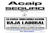 SEGURO INDEMNIZACIÓN BAJA LABORAL€¦ · E-mail: acaip-madrid@wanadoo.es; oficinamadrid@acaip.info . web: . Página 4 de 14 Seguro de Indemnización por Baja Laboral. Acaip, a través