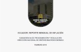 ECUADOR: REPORTE MENSUAL DE INFLACIÓN · INFLACIÓN MENSUAL Y ANUAL GENERAL, INFLACIÓN DE ALIMENTOS, INFLACIÓN SIN CONSIDERAR ALIMENTOS (Porcentajes, 2018- 2019) A nivel anual,