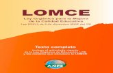 la Mejora de la Calidad Educativa LOMCE - ANPE … ANPE...RECOPILACIÓN DEL TEXTO COMPLETO LOE-LOMCE El Congreso de los Diputados aprobó el día 28 de noviembre de 2013 la Ley Orgánica