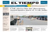 POLÍTIC A > CNE ahora fija las eleccionesmedia.eltiempo.com.ve/EL_TIEMPO_VE_web/38/diario/...el periÓdico del pueblo oriental aÑo liii - nº 2 0. 3 92 precio bs 5,00 bs 5,00