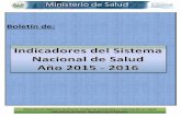 Boletín de - MINSAL · Consolidado de egresos hospitalarios atendidos en la red de instituciones del Sistema Nacional de Salud, República de El Salvador, año 2010 al 2015 Fuente: