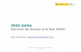 IRIS-SARAIRIS-SARA – Procedimiento • Alta de una universidad en IRIS-SARA 1. Conocer los requisitos de acceso 2. Rellenar y firmar el documento de Condiciones de Uso de IRIS-SARA,