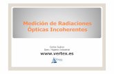 Mediciónde Radiaciones ÓpticasIncoherentes · Marco legal: R.D. 486/2010 sobre la ”Protección de la salud y la seguridad de los trabajadores contra los riesgos relacionados con