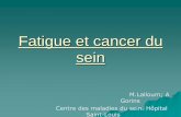 Fatigue et cancer du sein - ESKA - Congres & Séminaires Louis 2013 Lalloum M.pdf · 2017-04-13 · Etant donné que la fatigue est une expérience subjective, l’EVA (0=aucune fatigue