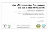 La dimensión humana de la conservación...La dimensión humana de la conservación Sistematización de la Experiencia Desarrollo de Actividades Sustentables con Pobladores del Parque