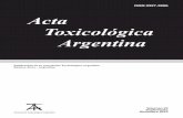 ISSN 0327-9286 Acta Toxicológica Argentina · Los resúmenes de los artículos publicados en Acta Toxicológica Argentina se pueden consultar en la base de datos LILACS, en la dirección