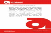 CONTRATOS DE MANTENIMIENTO - Alfaland · 2015-10-14 · manutención - carretilla elevadora, carretilla contrapesada, carretilla retráctil, carretilla eléctrica o carretilla térmica
