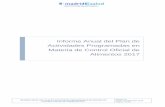Informe Anual del Plan de Actividades Programadas en Materia de Control Oficial de ...madridsalud.es/wp-content/uploads/2019/07/Informe_Anual... · 2019-07-11 · informe anual del