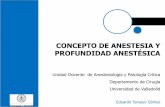 CONCEPTO DE ANESTESIA Y PROFUNDIDAD ANESTÉSICAbiocritic.es/wp-content/uploads/2019/10/1b.-Concepto-de... · 2019-10-29 · o actividad simpaticoadrenal presión arterial y FC Sudomotora