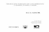 MIGRACIÓN FORZADA DE COLOMBIANOS Colombia, Ecuador, … · lencia en territorio colombiano, se pueden observar las siguientes formas de flujos inmi-gratorios hacia Ecuador, ya que