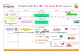 Calendario Escolar: Octubre 2019 Preescolarinstitutobinitzi.edu.mx/.../Periodiquito-19_10-Calendario-preescolar.pdf · Calendario Escolar: Octubre 2019 Preescolar Lunes Martes Miércoles