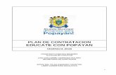 PLAN DE COBERTURA - Popayánpopayan.gov.co/seceducacion/sites/default/files... · El plan de Contratación 2016 de la Secretaria de Educación certificada del Municipio de Popayán