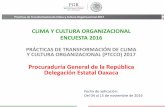Procuraduría General de la República Delegación Estatal Oaxaca · Prácticas de Transformación de Clima y Cultura Organizacional 2017 Introducción De los factores básicos surgen