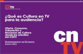 ¿Qué es Cultura en TV para la audiencia?transparencia.cntv.cl/2015/mecanismosparticipacion/2011/... · 2016-04-06 · nociones de cultura desde las audiencias aporte al desarrollo