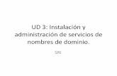 UD 3: Instalación y administración de servicios de nombres ...€¦ · – Administración de nombres de dominio en Internet: ... reenvío de consultas recursivas) en Linux Debian