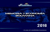 MASTER MEMORIA ECONOMIA 2016 · MEMORIA DE LA ECONOMÍA BOLIVIANA 2016 Ministerio de Economía y Finanzas Públicas