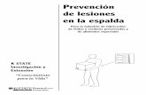 Prevención de lesiones en la espalda - KSRE Bookstore– Prevención de lesiones en la espalda Lección 1 Objetivos 1. Indicar las fuentes comunes del dolor de espalda. 2. Repasar