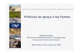 Políticas de apoyo a las Pymes€¦ · Corporación Andina de Fomento Montevideo, 24 de octubre de 2006. Tabla de contenido • El contexto macroeconómico e internacional • Políticas
