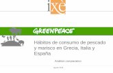 Hábitos de consumo de pescado y marisco en Grecia, Italia ...archivo-es.greenpeace.org/espana/Global/espana/2016/report/ocean… · relacionadas con tradiciones culinarias, disponibilidad