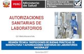 AUTORIZACIONES SANITARIAS DE LABORATORIOS · autorizaciones sanitarias de laboratorios q.f. gloria uturunco cota reuniÓn tÉcnica “inspecciones de buenas prÁcticas de manufactura