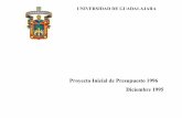 UNIVERSIDAD DE GUADALAJARA · Universidad de Guadalajara Para 1996 Así de un monto total a ejercer , que asciende a 872 millones 687 mil de nuevos pesos y que representa un incremento