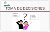 TOMA DE DECISIONES - El Orienta · •El grado de madurez vocacional y de la toma de decisiones. CONDICIONANTES SOCIALES: -Las profesiones que están de moda y la imagen que se tiene