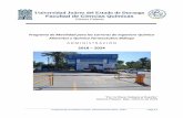 Universidad Juárez del Estado de Durango Facultad de ... · Programa de Movilidad para las Carreras de Ingeniero Químico ... HONORES 2 C+ 60– 64 HONORES 3 C 55– 59 HONORES 3