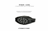 PAR-18L - Sistemas de Sonido y Megafon£­a Profesionales Foco PAR plano RGB. Modo autom£Œtico, modo est£Œtico,