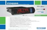PD6000 - Precision Digital · Entradas de 0-20 mA, 4-20 mA, 0-5 V, 1-5 V, y ±10 V Panel Frontal NEMA 4X, IP65 Opciones de Alimentación de 85-265 VAC o 12-24 VDC ... • Enclavamiento