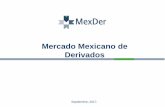 Mercado Mexicano de Derivados - MexDer · Historia • 1998 Listado del Futuro del Dólar. • 1999 Listado de Futuros de Tasas de Interés e IPC. • 2000 Mercado Electrónico. •