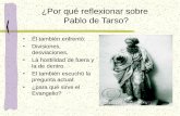 ¿Por qué reflexionar sobre Pablo de Tarso?Conociendo a Pablo de Tarso. • Pablo era “un cosmopolita,” era un hombre de tres culturas: • Hebreo de nacimiento y de religión.