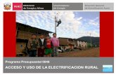 ACCESO Y USO DE LA ELECTRIFICACION RURAL · pp 0046 acceso y uso de la electrificacion rural n° n° proyectos provincia distrito inversion total (s/.) localid. poblacion beneficiada