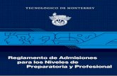 REGLAMENTO DE ADMISIONES - Tecsitios.itesm.mx/va/reglamentos/Reg_Admisiones_Prepa_y... · 2019-12-20 · Artículo 2 Las disposiciones contenidas se refieren a los niveles de enseñanza