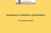 ASAMBLEA GENERAL ORDINARIA - AUDEMAC · 9 conciertos en total (4 en Comillas con un publico de más de 450). Participación en el Encuentro de Coros Sénior en Valladolid (4-5 mayo).