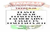 PLAN DE - Municipalidad Provincial De Tayacaja · El Presupuesto Participativo Basado en Resultados, comprende la incorporación al proceso del presupuesto participativo, de las corrientes