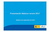 363n Balance verano 2017 OK.pptx) - La Moncloa. Home · • Aprobación de una nueva instrucción sobre el consumo de drogas en la conducción, que supondrá la realización de 100.000