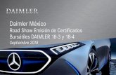 Daimler México 13... · 2018-10-18 · Daimler México Contenido Estructura corporativa Principales Cifras Fin. de Daimler México Información por divisiones Daimler Camiones. Daimler