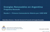 Energías Renovables en Argentina - PROBIOMASA · Energías Renovables Préstamo Inversores Capital propio Deuda Financiera (Prestamistas) Off-taker (CAMMESA en representación del